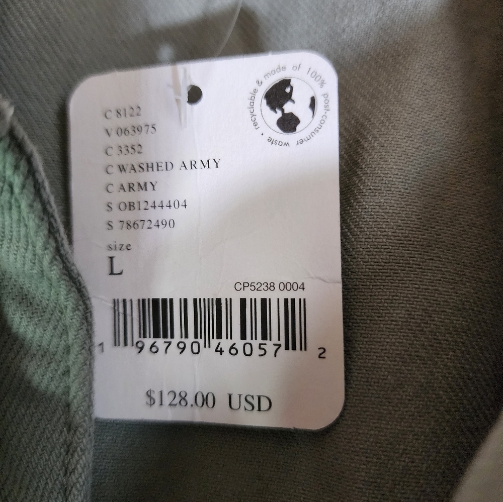 We The Free by Free People Marci Coverall Washed Army Size Large - Picture 7 of 9